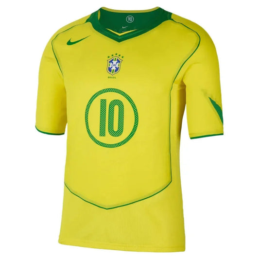 Brazil Ronaldinho #10 Retro 2004 Jersey